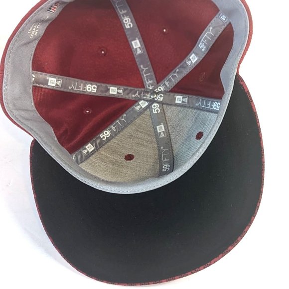 New Era NFL Arizona Cardinals 59Fifty Red Fitted Hat 7 5/8 - Picture 6 of 8
